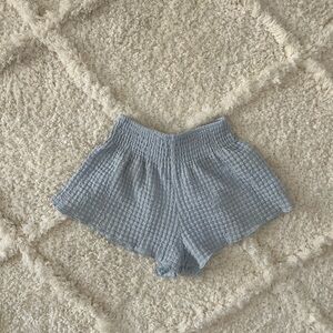 Zara High Waist Textured Gray Shorts